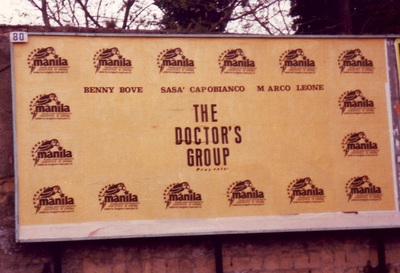 Locandina pubblicitaria del Doctor's Group per l'evento al Fuenti di Salerno, società fondata da Sasà Capobianco