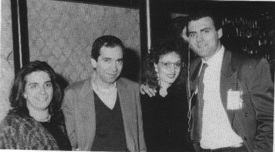 Sasà Capobianco con Simona Conte, conduttrice radiofonica di Radio Kiss Kiss negli anni '80