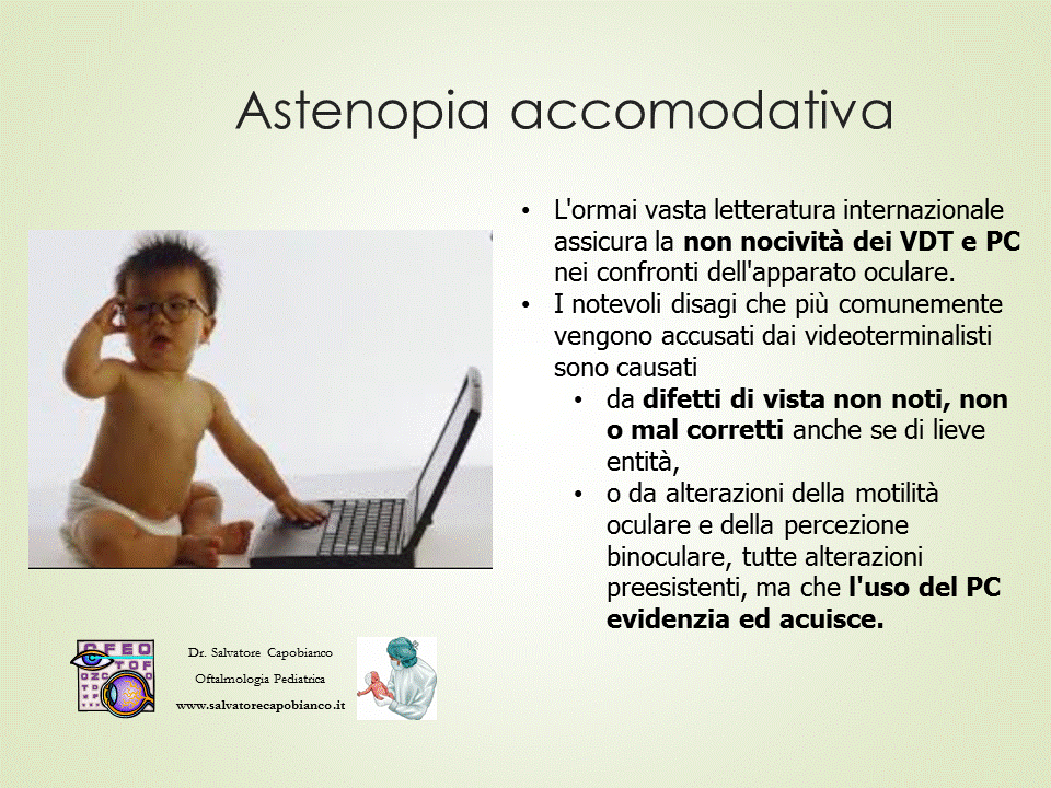 Astigmatismo infantile - Esame della vista e correzione ottica