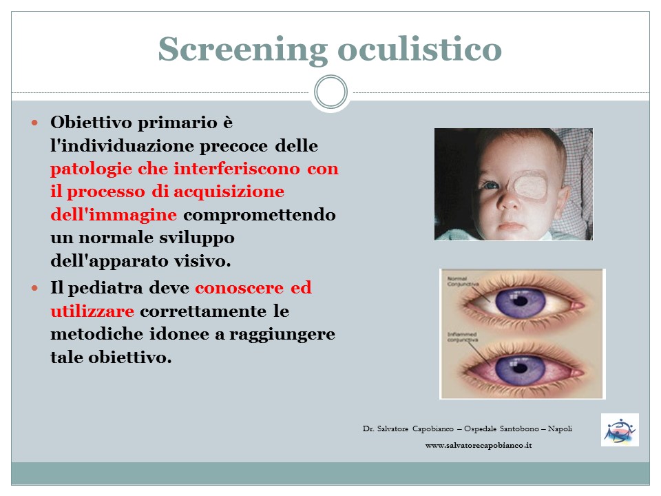 Screening visivo bambini - Patologie oculari pediatriche