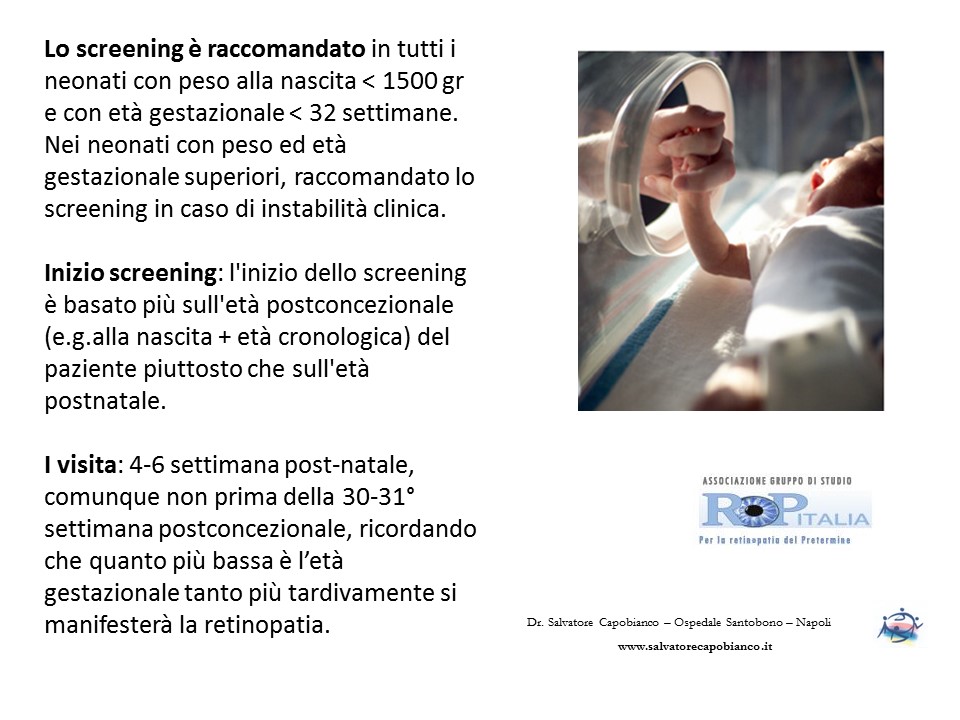 Retinopatia del prematuro (ROP) - Malattia vascolare della retina nei neonati pretermine