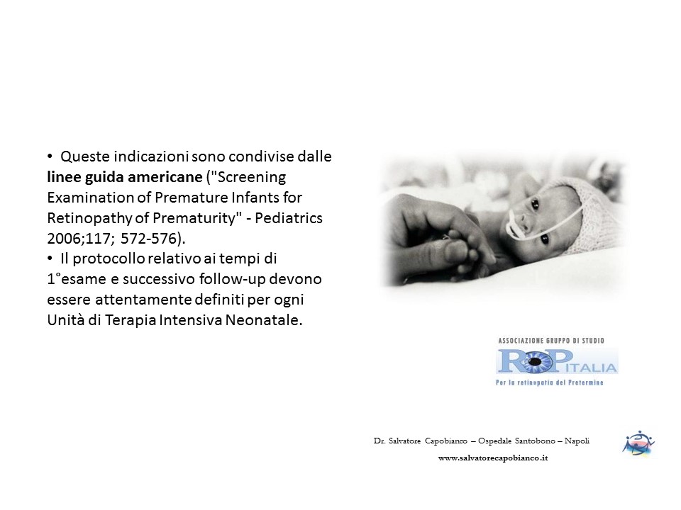 Retinopatia del prematuro (ROP) - Malattia vascolare della retina nei neonati pretermine