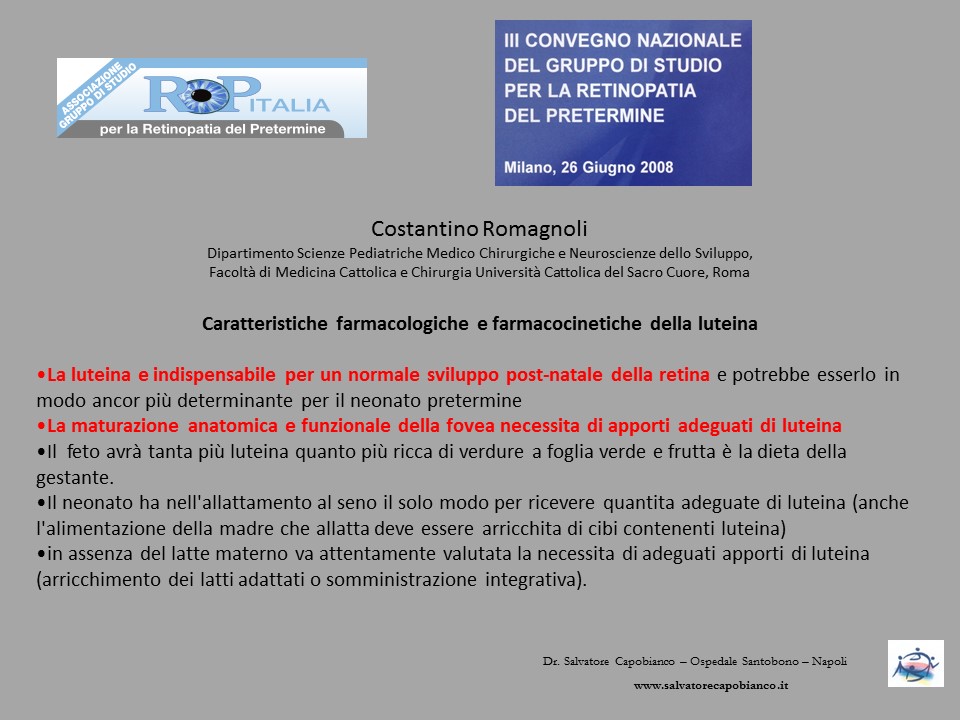 Retinopatia del prematuro (ROP) - Malattia vascolare della retina nei neonati pretermine