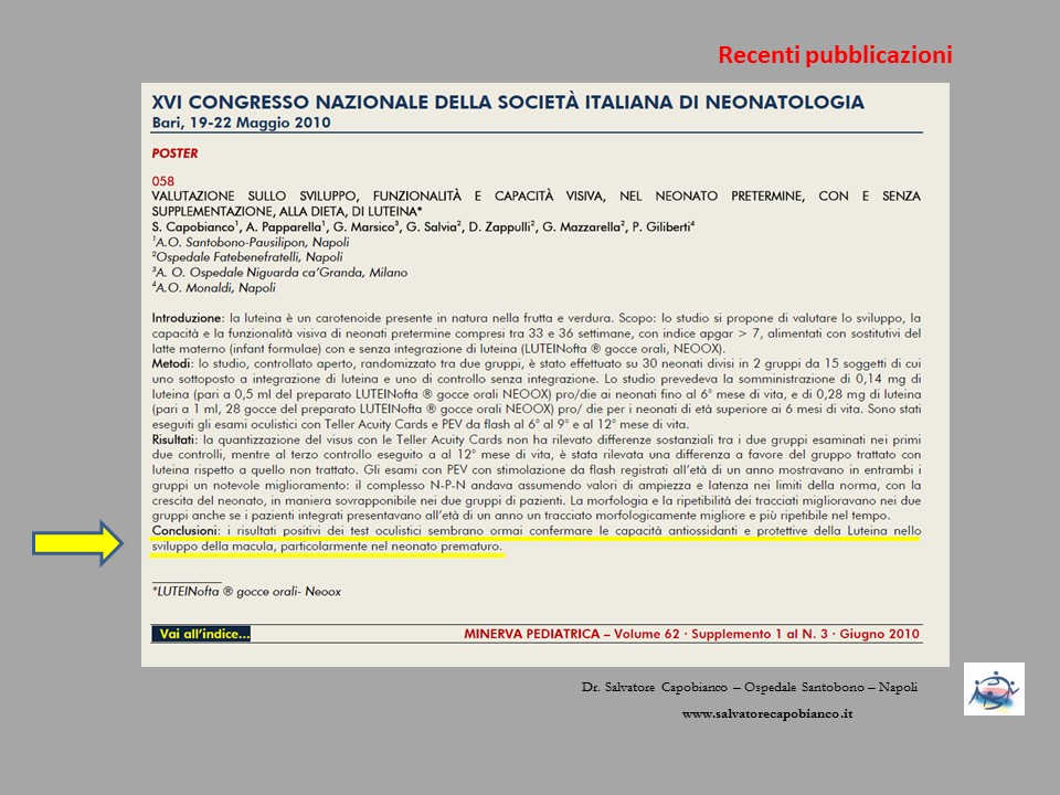 Retinopatia del prematuro (ROP) - Malattia vascolare della retina nei neonati pretermine