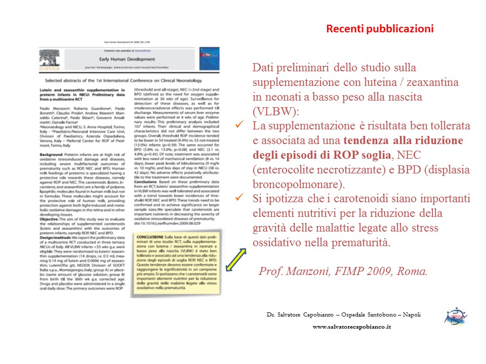 Retinopatia del prematuro (ROP) - Malattia vascolare della retina nei neonati pretermine